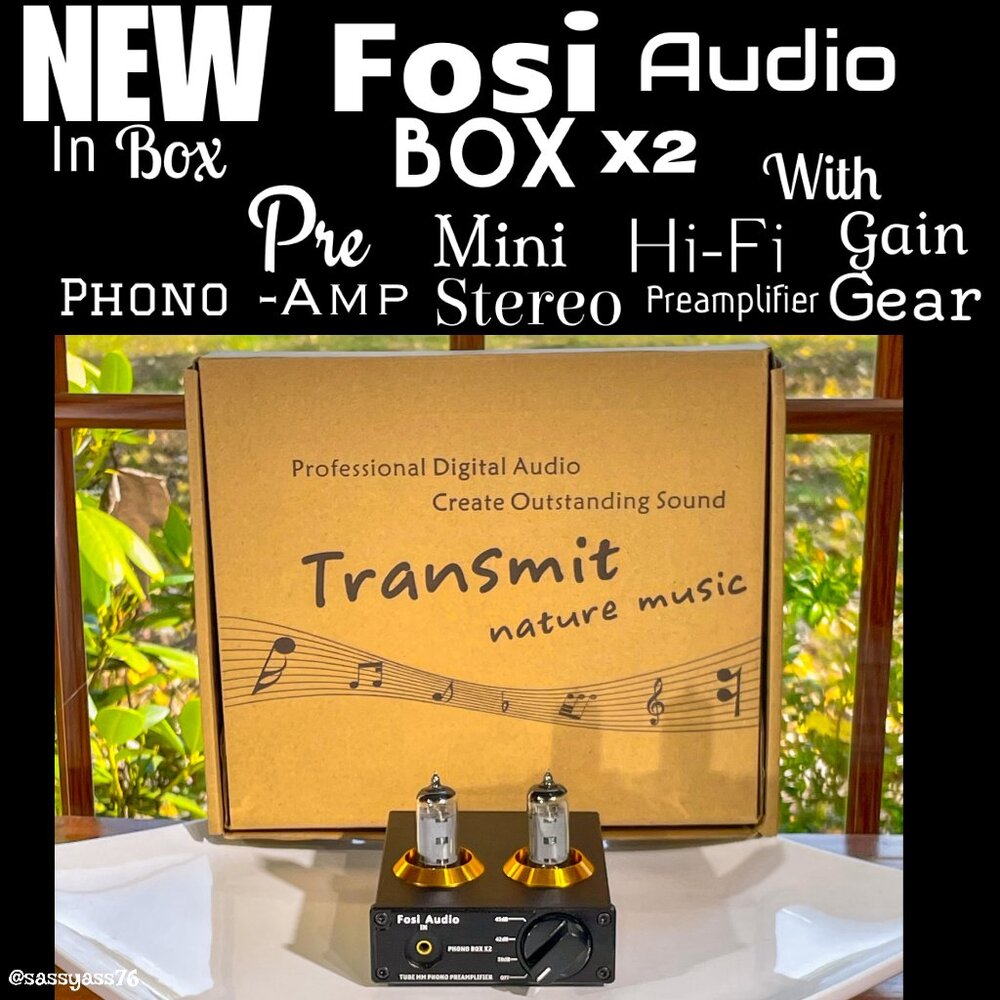 ⭐️HP(X3)⭐️NIB▪️FOSI AUDIO▪️Box X2 Phono Pre-Amp Mini Stereo Hi-Fi With Gain Gear
